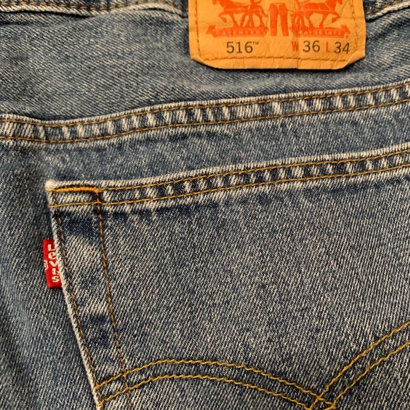 Levi's men’s 516 red tab Blue Jeans Classic Denim Style - Picture 3 of 3